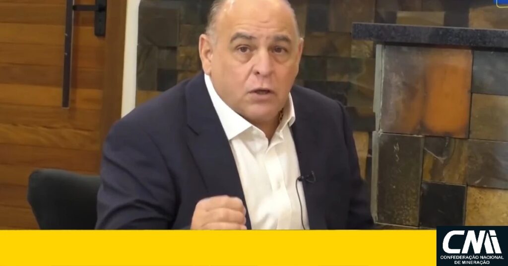 Bruno Cecchini em 2025, presidente da CNMI, falando sobre mineração legal e sustentável no Brasil